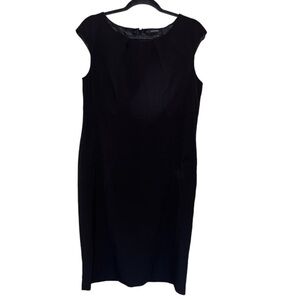 NWT Ellen Tracy black sleeveless dress knee length size 14 XL career wear plus